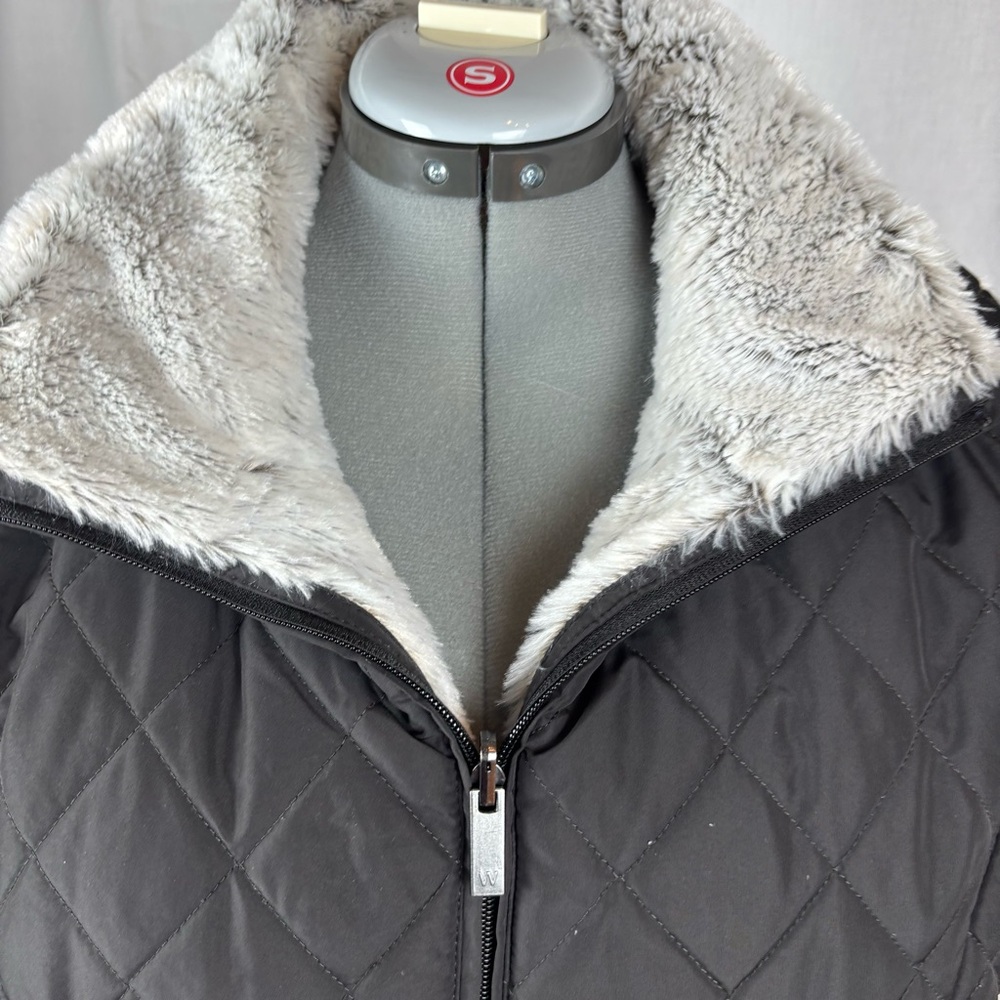 Weatherproof Reversible Quilted Vest with Faux Fur Trim‎ Woman's XL - Picture 5 of 13